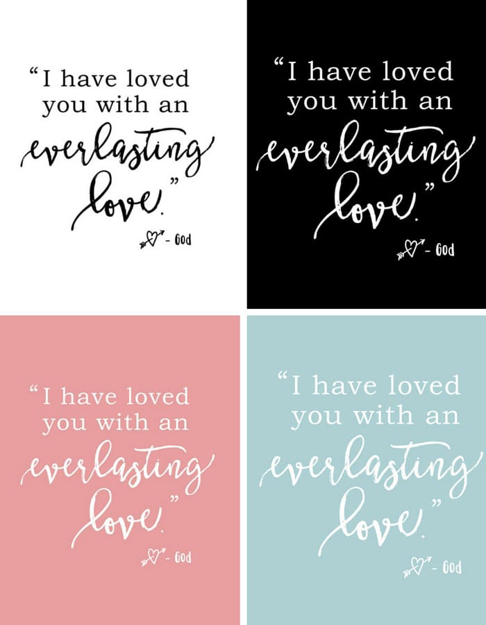 free everlasting love printable available in 4 colors | The Harper House