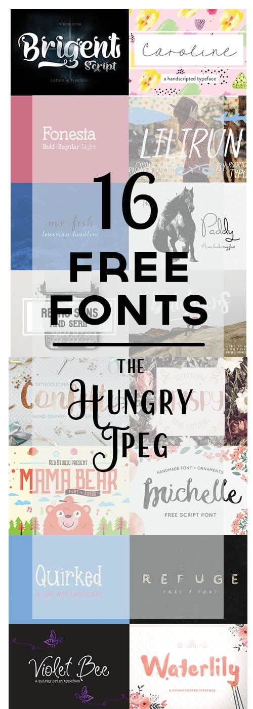 These free fonts from The Hungry Jpeg include a Commercial license! wow!