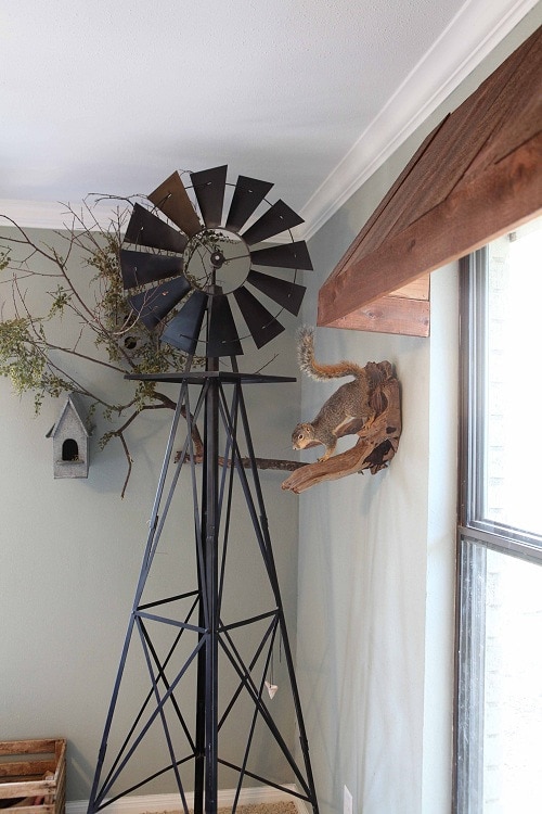 Joanna Gaines does it again! I love how she uses unexpected windmill decor in her decorating! I would love to know where to buy windmill decor!