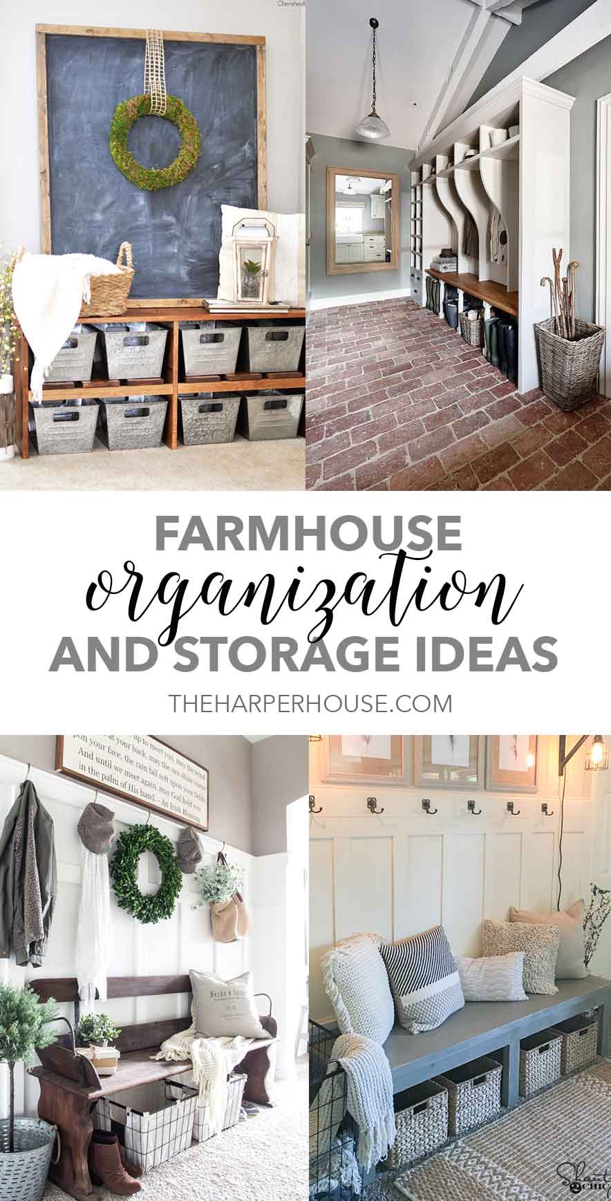 Farmhouse Organization and Storage Ideas